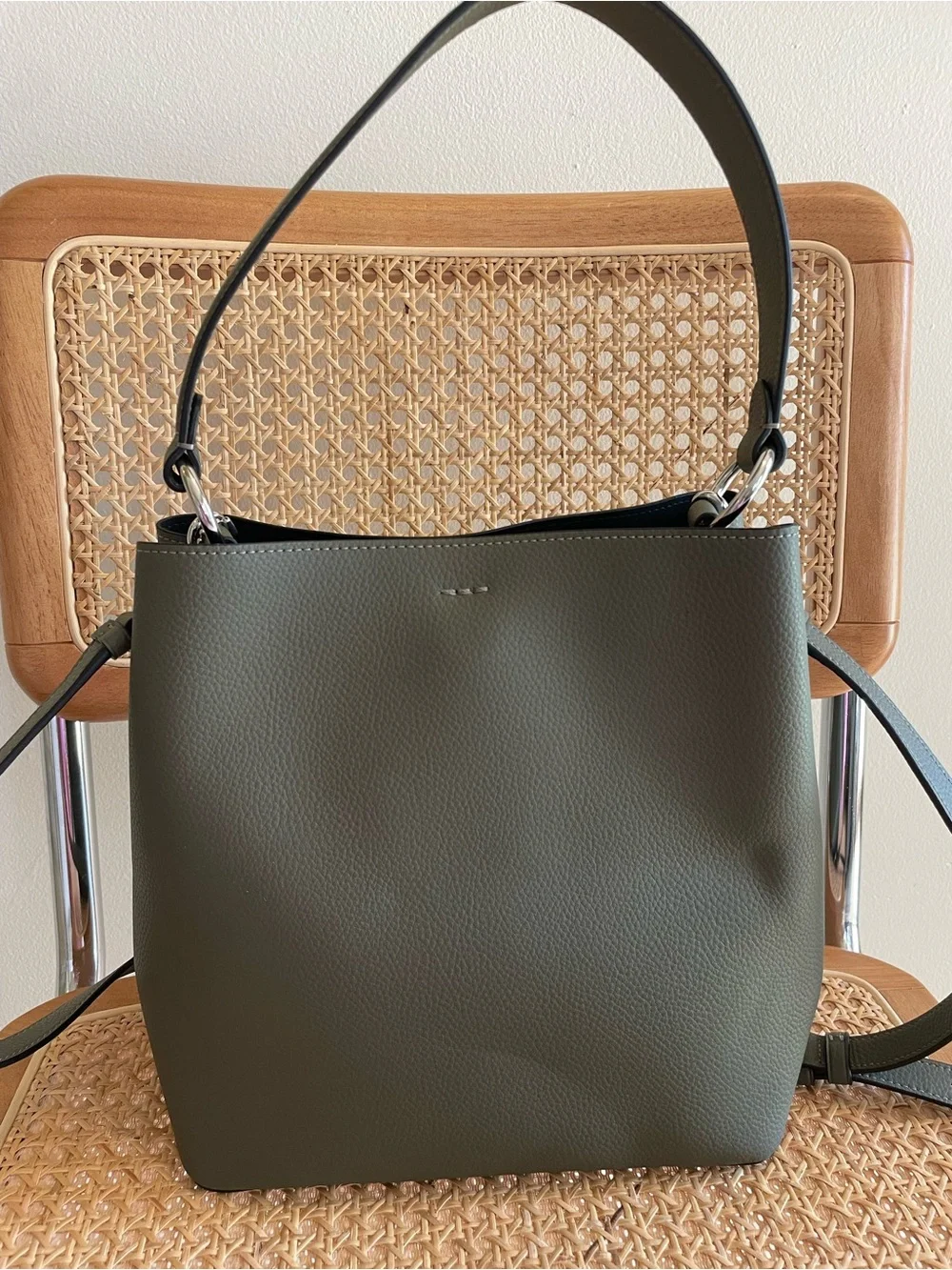 COACH Mollie Bucket Bag Olive Green Pebbled Leather